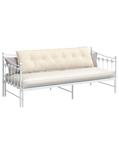 Cuscino per Schiena Crema 180 x 50 cm Tessuto in Cords