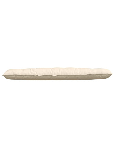 Cuscino per Schiena Crema 180 x 50 cm Tessuto in Cords
