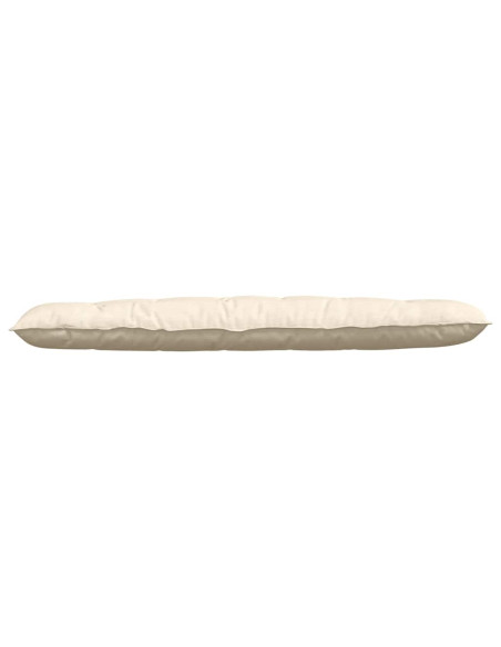 Cuscino per Schiena Crema 180 x 50 cm Tessuto in Cords