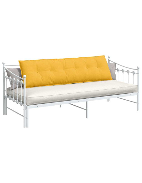 Cuscino per Schiena Giallo Chiaro 180 x 50 cm Tessuto in Cords