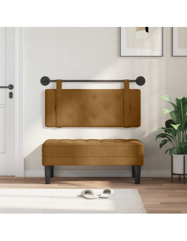 Testata appesa Marrone 110 x 55 x 5 cm Velluto