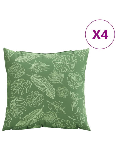 Cuscini Scatter Foglia 4 pcs Motivo Foglia 50 x 50 cm