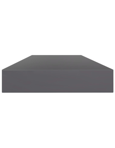 Ripiani per Libreria 4pz Grigio Lucido 100x10x1,5cm Multistrato