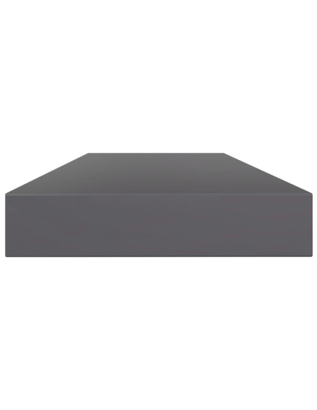 Ripiani per Libreria 4pz Grigio Lucido 100x10x1,5cm Multistrato