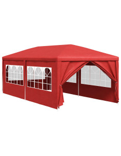 Tenda Party Rosso 600 x 300 x 255 cm PE e Acciaio 2