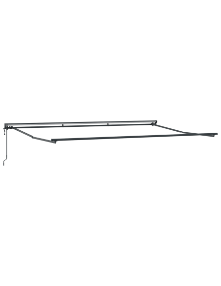 Tenda Retrattile Antracite 500 × 300 cm Poliestere e Alluminio