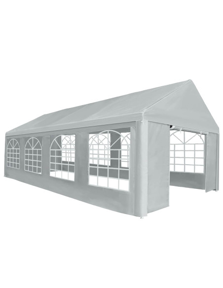 Tessuto per tenda senza struttura Grigio 8 x 4 m PE
