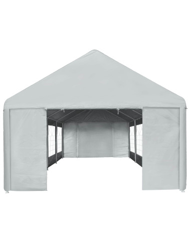 Tessuto per tenda senza struttura Grigio 8 x 4 m PE