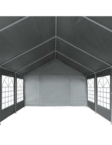 Tessuto per tenda senza struttura Grigio 8 x 4 m PE