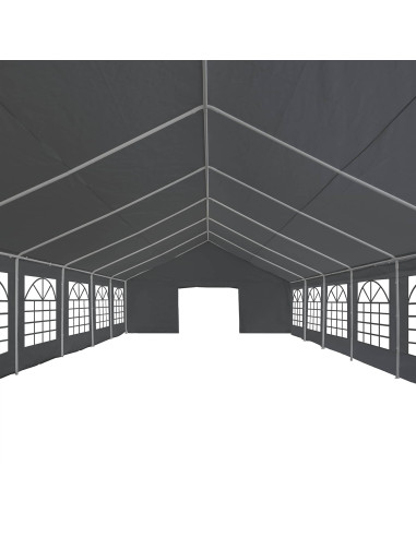 Tessuto per tenda senza struttura Grigio 12 x 6 m PE