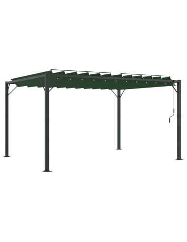 Gazebo con tetto ventilato Verde 3 x 4 x 2,14 m