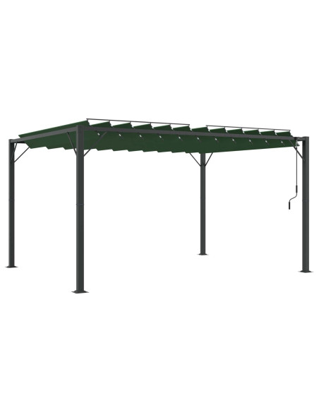 Gazebo con tetto ventilato Verde 3 x 4 x 2,14 m