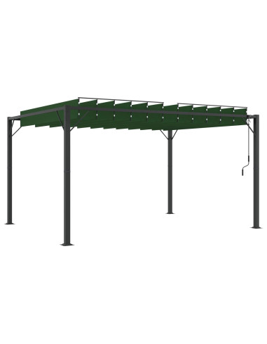 Gazebo con tetto ventilato Verde 3 x 4 x 2,14 m
