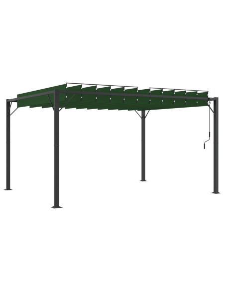 Gazebo con tetto ventilato Verde 3 x 4 x 2,14 m