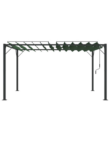 Gazebo con tetto ventilato Verde 3 x 4 x 2,14 m