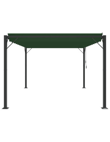 Gazebo con tetto ventilato Verde 3 x 4 x 2,14 m