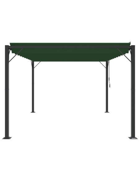 Gazebo con tetto ventilato Verde 3 x 4 x 2,14 m