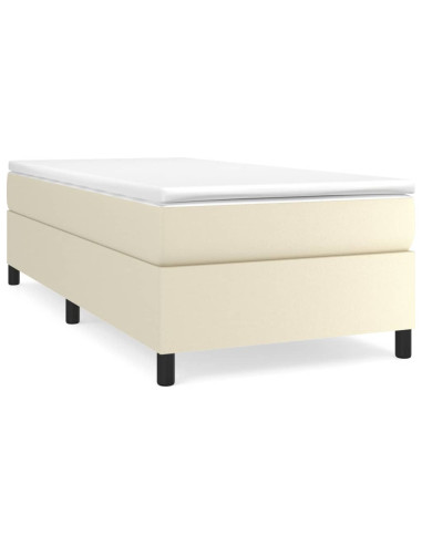 Giroletto a Molle con Materasso Crema 80x200 cm in Similpelle