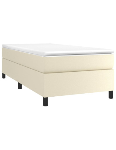 Giroletto a Molle con Materasso Crema 80x200 cm in Similpelle