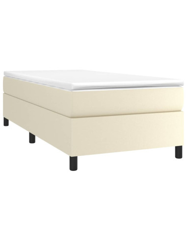 Giroletto a Molle con Materasso Crema 90x190 cm in Similpelle