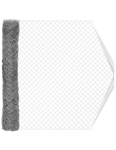 Recinzione a rete metallica Galvanizzato 2 x 10 m Vetro