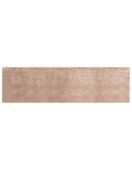 Runner Tappeto MARSA Sabbia 100 x 400 cm Poliestere e PVC