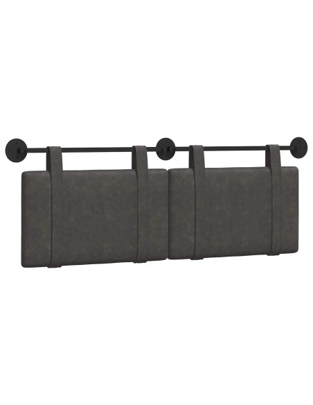 Testata appesa Tinta unita Nero 150 x 55 x 5 cm PU Antico