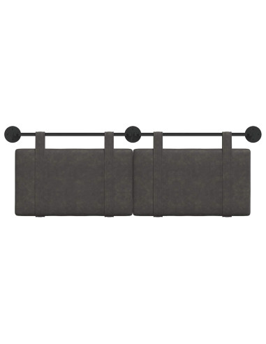 Testata appesa Tinta unita Nero 150 x 55 x 5 cm PU Antico