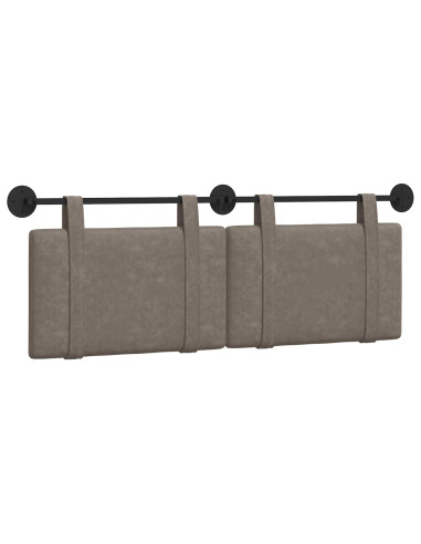 Testata appesa Tinta unita Grigio 150 x 55 x 5 cm PU Antico