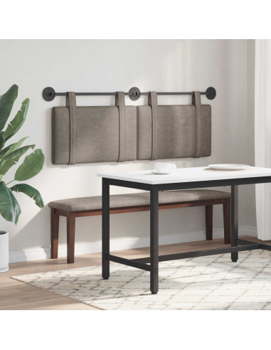 Testata appesa Tinta unita Grigio 150 x 55 x 5 cm PU Antico