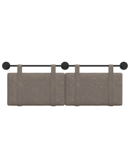 Testata appesa Tinta unita Grigio 150 x 55 x 5 cm PU Antico
