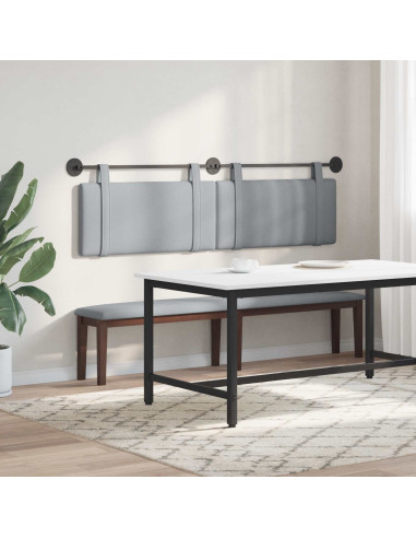 Testata appesa Grigio chiaro 170 x 55 x 5 cm Tessuto