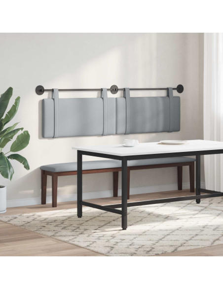 Testata appesa Grigio chiaro 170 x 55 x 5 cm Tessuto