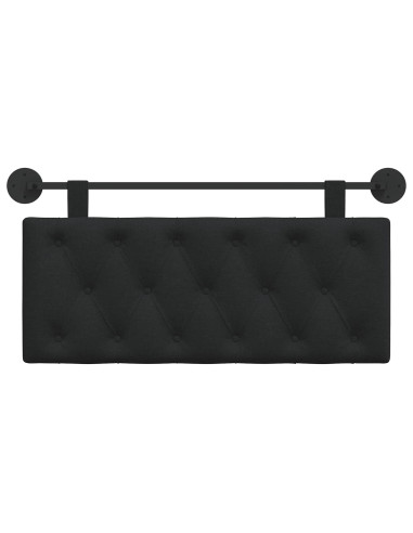 Testata appesa Montaggio a parete Nero 110 x 55 x 7 cm Tessuto