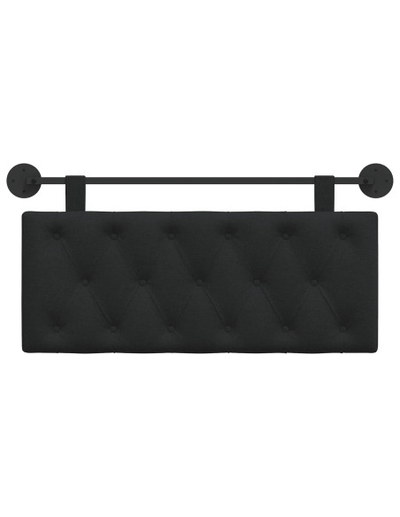 Testata appesa Montaggio a parete Nero 110 x 55 x 7 cm Tessuto