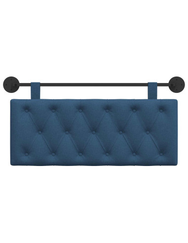 Testata appesa Montaggio a parete Blu 110 x 55 x 7 cm Tessuto