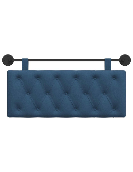 Testata appesa Montaggio a parete Blu 110 x 55 x 7 cm Tessuto