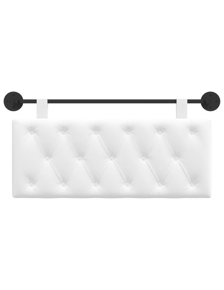 Testata appesa Bianco 110 x 55 x 7 cm Tessuto