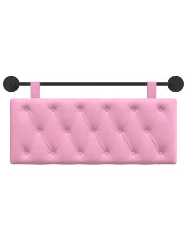 Testata appesa Montaggio a parete Rosa 110 x 55 x 7 cm Tessuto