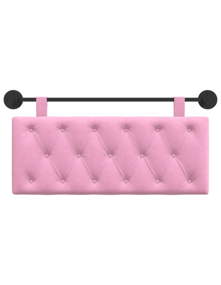 Testata appesa Montaggio a parete Rosa 110 x 55 x 7 cm Tessuto