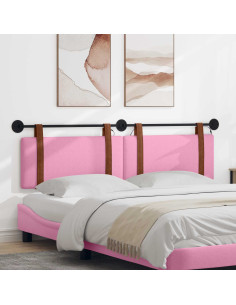 Testiera sospesa Con luce LED Rosa PU Antico