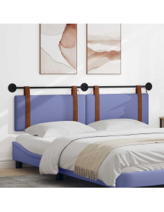 Testiera sospesa Con luce LED Blu jeans PU Antico