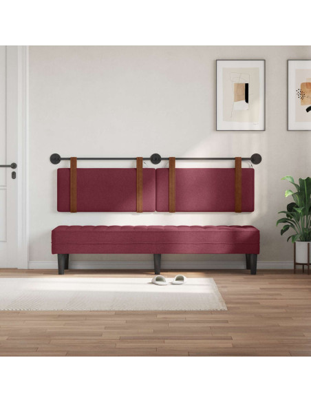Testiera sospesa Con luce LED Rosso Vino PU Antico