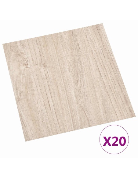 Plance per Pavimentazione Autoadesiva 30,5 x 30,5 cm 20 pcs PVC