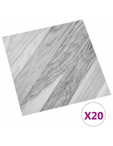 Plance per Pavimentazione Autoadesiva 30,5 x 30,5 cm 20 pcs PVC