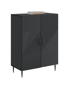 Credenza Nero 66 x 34,5 x 89,5 cm Legno ingegnerizzato 2