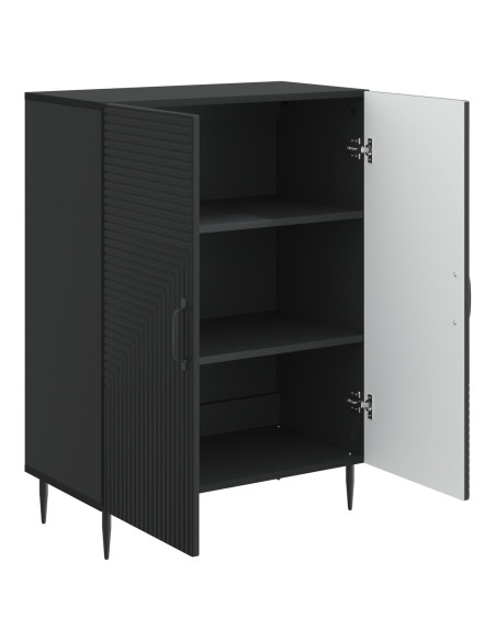 Credenza Nero 66 x 34,5 x 89,5 cm Legno ingegnerizzato