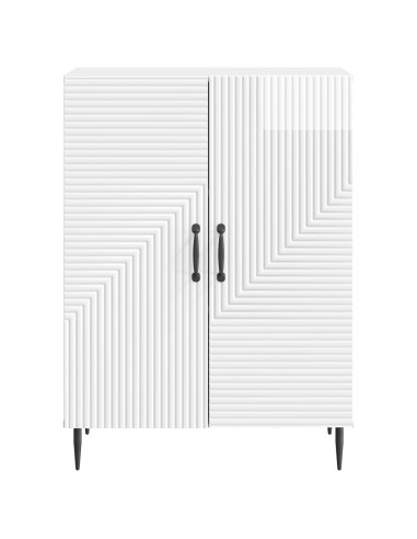 Credenza Bianco Lucido 66 x 34,5 x 89,5 cm Legno ingegnerizzato