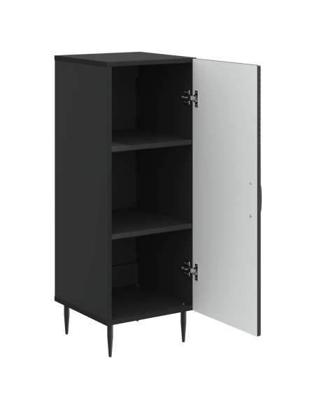 Credenza Nero 33 x 34,5 x 89,5 cm Legno ingegnerizzato