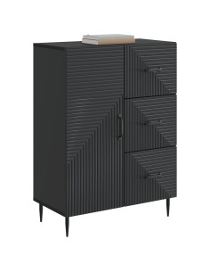 Credenza Nero 66 x 34,5 x 89,5 cm Legno ingegnerizzato 2